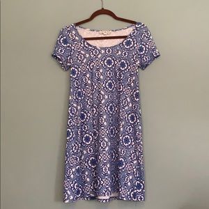 Blue Patterned Dress